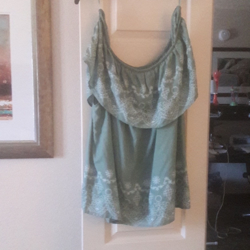 TURQUOISE BLUE BLOUSE